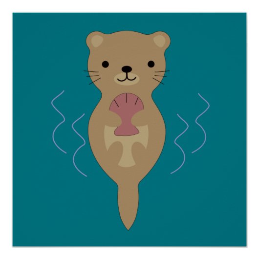 かわいいカワウソ ポスター (正面)