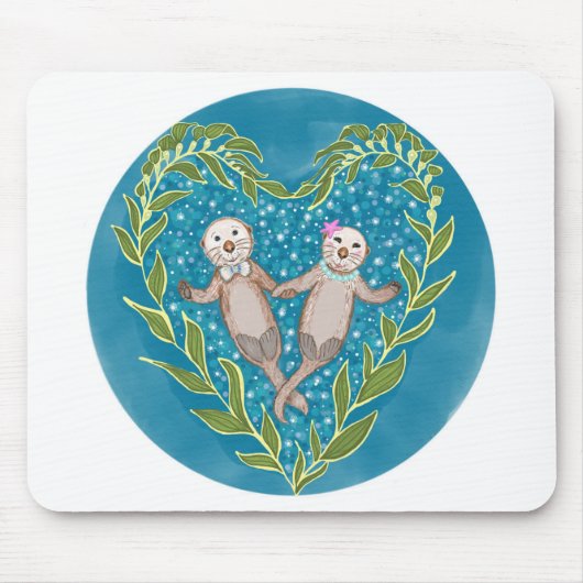 かわいいカワウソ マウスパッド (正面)