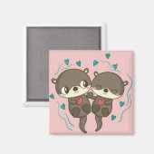 かわいいカワウソ マグネット (正面/裏面)