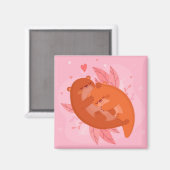 かわいいカワウソ マグネット (正面/裏面)