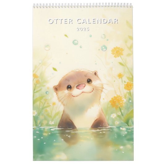 かわいいカワウソ 2025 カレンダー (カバー)