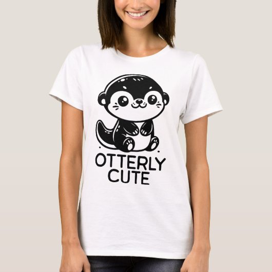 かわいいカワウソ Tシャツ (正面)