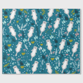 かわいいカワラッピング紙 ラッピングペーパー (フラット)