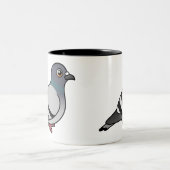 かわいいカワラバト ツートーンマグカップ (中央)