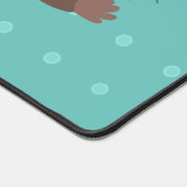 かわいいカワートダイビングアニメイラストレーション デスクマット (コーナー)