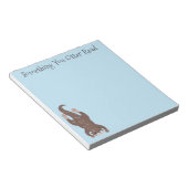 かわいいカワートダイビングアニメイラストレーション ノートパッド (アングル)