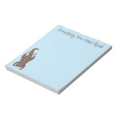 かわいいカワートダイビングアニメイラストレーション ノートパッド (回転)