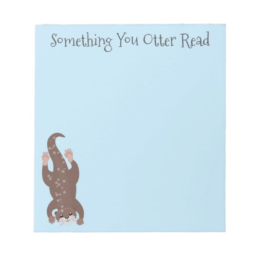 かわいいカワートダイビングアニメイラストレーション ノートパッド (正面)