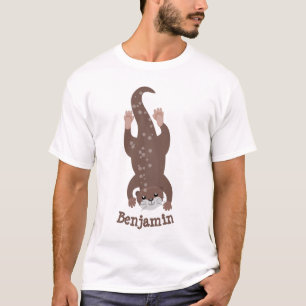 かわいいカワートダイビングアニメイラストレーション Tシャツ