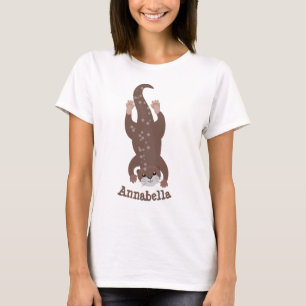 かわいいカワートダイビングアニメイラストレーション Tシャツ