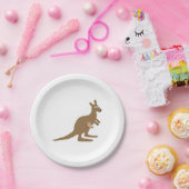 かわいいカンガルーおよびJoey ペーパープレート (パーティー)