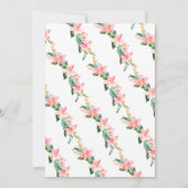 かわいいカンガルーお母さん&ベビーガールズベビーシャワー 招待状 (裏面)