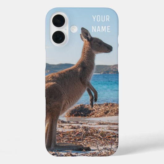 かわいいカンガルーでビーチサマーオーストラリア Case-Mate iPhoneケース (裏面)