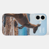 かわいいカンガルーでビーチサマーオーストラリア Case-Mate iPhoneケース (裏面 (横))