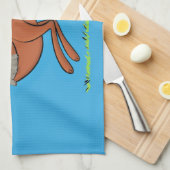 かわいいカンガルーとコアラ漫画イラストレーション キッチンタオル (四つ折り)