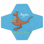 かわいいカンガルーとコアラ漫画イラストレーション サッカーボール (フラット)