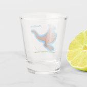 かわいいカンガルーとコアラ漫画イラストレーション ショットグラス (裏面)