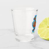 かわいいカンガルーとコアラ漫画イラストレーション ショットグラス (左)