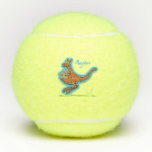 かわいいカンガルーとコアラ漫画イラストレーション テニスボール (正面)