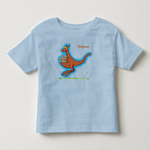 かわいいカンガルーとコアラ漫画イラストレーション トドラーTシャツ