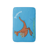 かわいいカンガルーとコアラ漫画イラストレーション バスマット (正面縦)