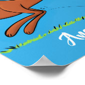 かわいいカンガルーとコアラ漫画イラストレーション ポスター (角)