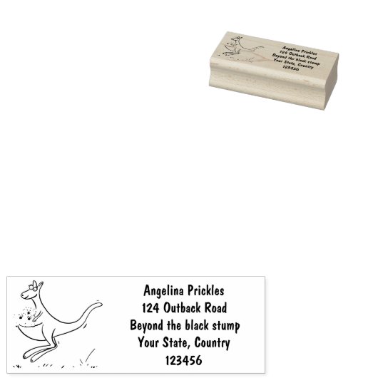 かわいいカンガルーとコアラ漫画イラストレーション ラバースタンプ (押印)