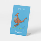 かわいいカンガルーとコアラ漫画イラストレーション 台座サイン (正面)