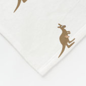 かわいいカンガルーとジョーイ フリースブランケット (角)