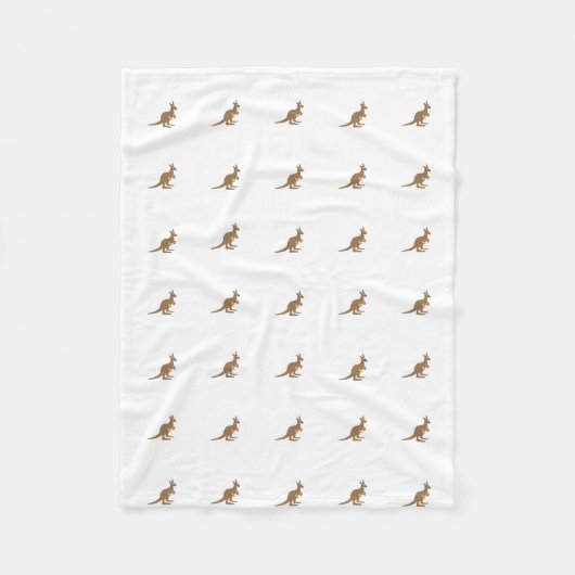 かわいいカンガルーとジョーイ フリースブランケット (正面)