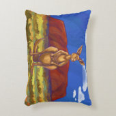 かわいいカンガルーとベビーの頭と尾 アクセントクッション (正面(垂直))