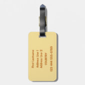 かわいいカンガルーのカスタムな文字の荷物のラベル ラゲッジタグ (裏面縦)