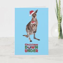 かわいいカンガルーのクリスマス・ホリデー カード