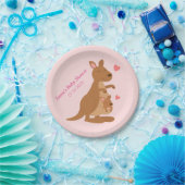 かわいいカンガルーのベビーシャワーのパーティー ペーパープレート (パーティー)