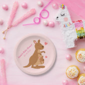 かわいいカンガルーのベビーシャワーのパーティー ペーパープレート (パーティー)