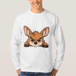 かわいいカンガルーの顔出しパロディデザイン Tシャツ