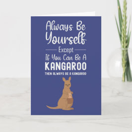 かわいいカンガルーカード 面白い動物ユーモア 野生生物 カード
