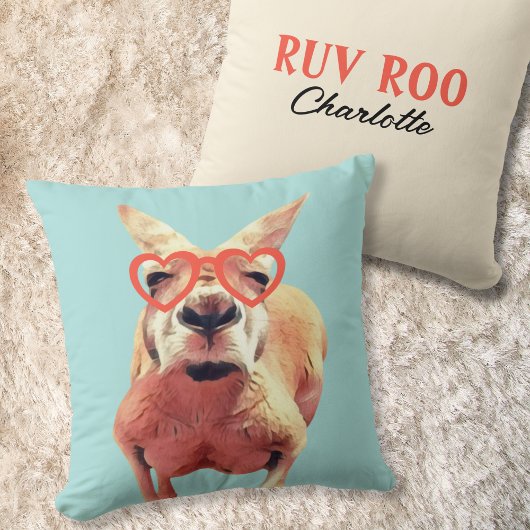 かわいいカンガルー愛あなた女の子の部屋スロークッション クッション