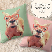 かわいいカンガルー愛あなた女の子の部屋スロークッション クッション