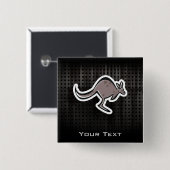 かわいいカンガルー; カッコいい 缶バッジ (正面&裏面)