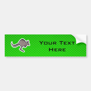 かわいいカンガルー; 緑 バンパーステッカー