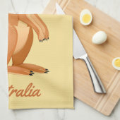かわいいカンガロカスタム文字ハンドタオル キッチンタオル (四つ折り)