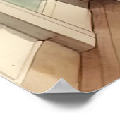 かわいいカントリーのバスルーム愛好家 ポスター (角)