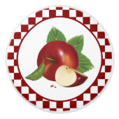 かわいいカントリーアップルキッチン セラミックノブ (正面)