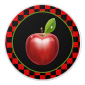 かわいいカントリーアップルキッチン セラミックノブ (正面)