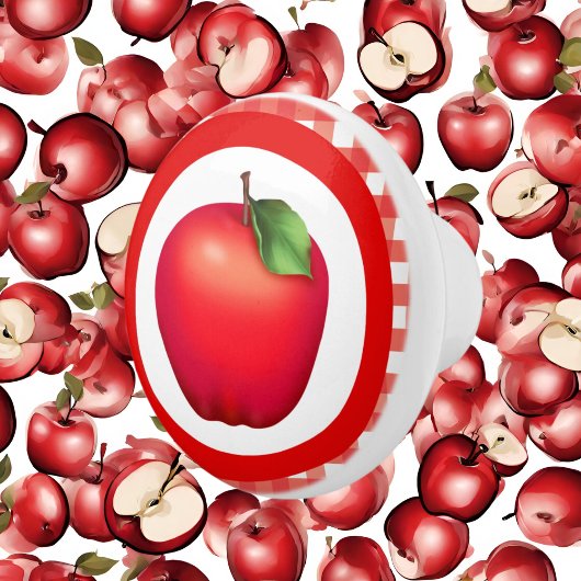 かわいいカントリーアップルフルーツキッチンノブ セラミックノブ