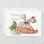 かわいいカントリーイースターバニー シーズンカード (正面)