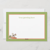 かわいいカントリーイースターバニー シーズンカード (裏面)