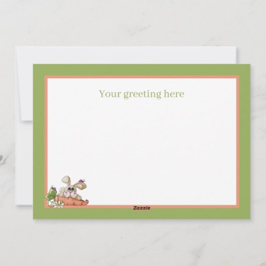 かわいいカントリーイースターバニー シーズンカード (裏面)