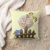 かわいいカントリーエンジェル水やり花 クッション (ブランケット)